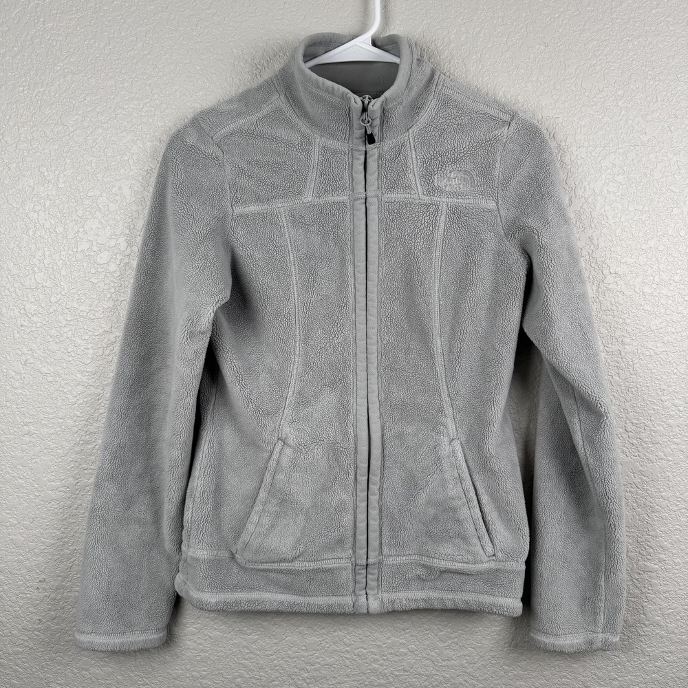 The North Face Jacket Womens XS Gray Osito Fleece Full Zip High Pile Pockets